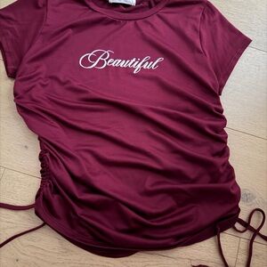 Beautiful Burgundy Baby Tee size M